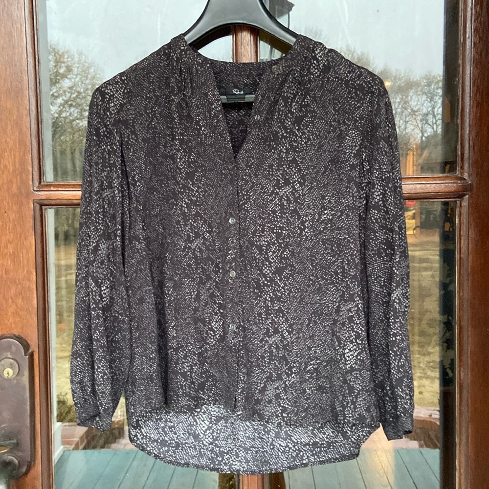 Rails Eloise slate python button‎ front shirt. Size S